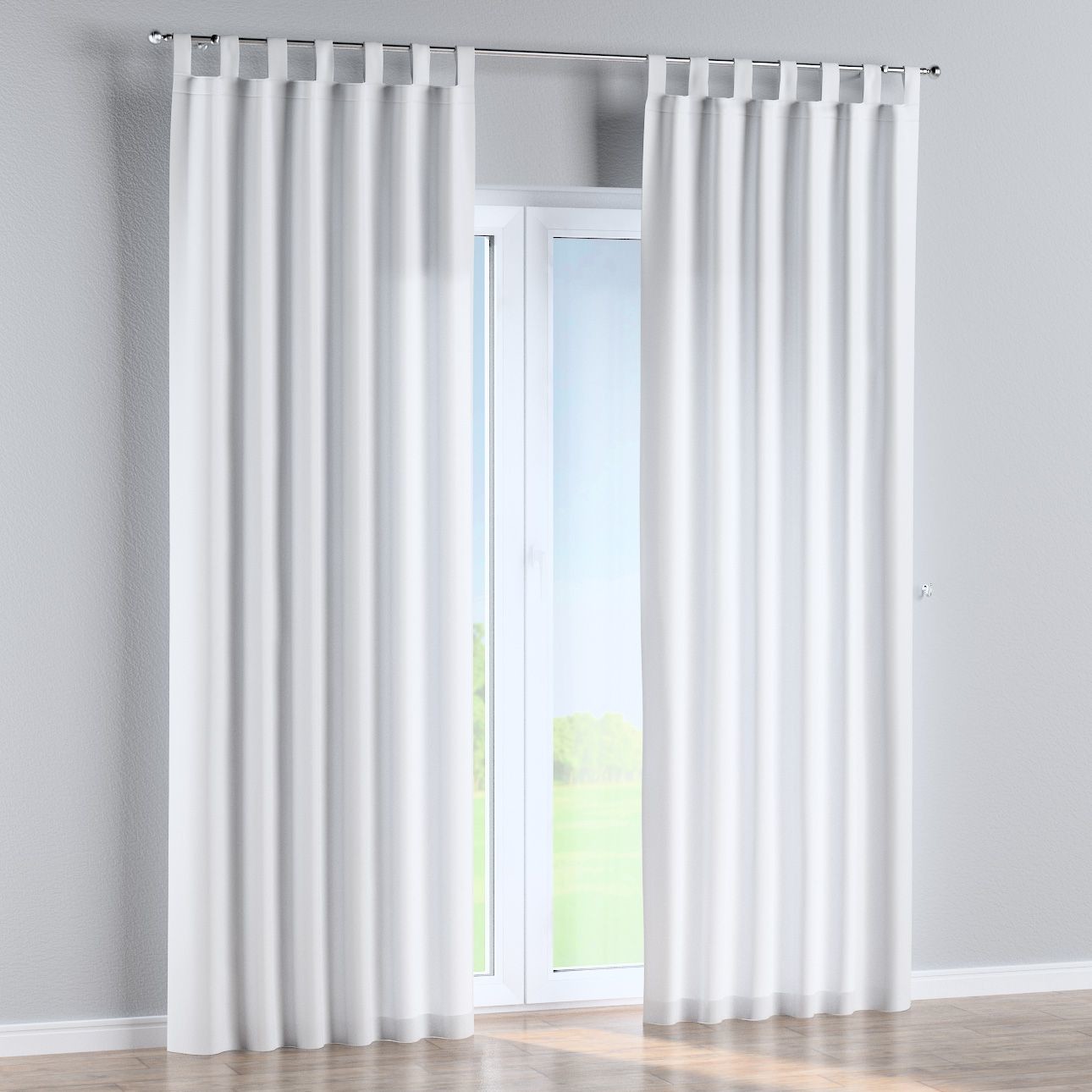 Dekoria Zasłona na szelkach 1 szt. biały z połyskiem 1szt 130 × 260 cm Damasco 310-141-78