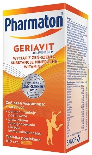 Sanofi-Aventis Pharmaton Geriavit x100 tabletek