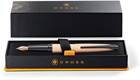 Cross A. T.  siedliskowa Cross ATX różowe złoto, z diamentem frezowanego wzorem M-sprężyny, w eleganckim pudełku na prezent 886-42MF