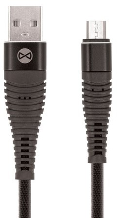 Forever TelForceOne kabel Shark USB microUSB 1,0 m 2A czarny