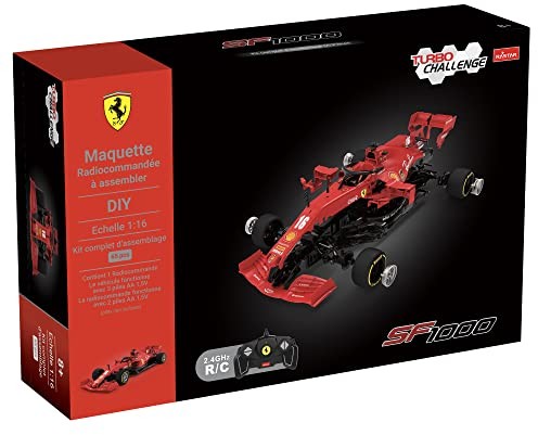TURBO CHALLENGE TURBO CHALLENGE - Ferrari SF 1000 - RC Prestige - Zestaw montażowy - Czerwony - 095618 - Sterowanie radiowe - Drabina 1/16 - Baterie nie wchodzą w skład zestawu - tworzywo sztuczne - od 6 lat 095618