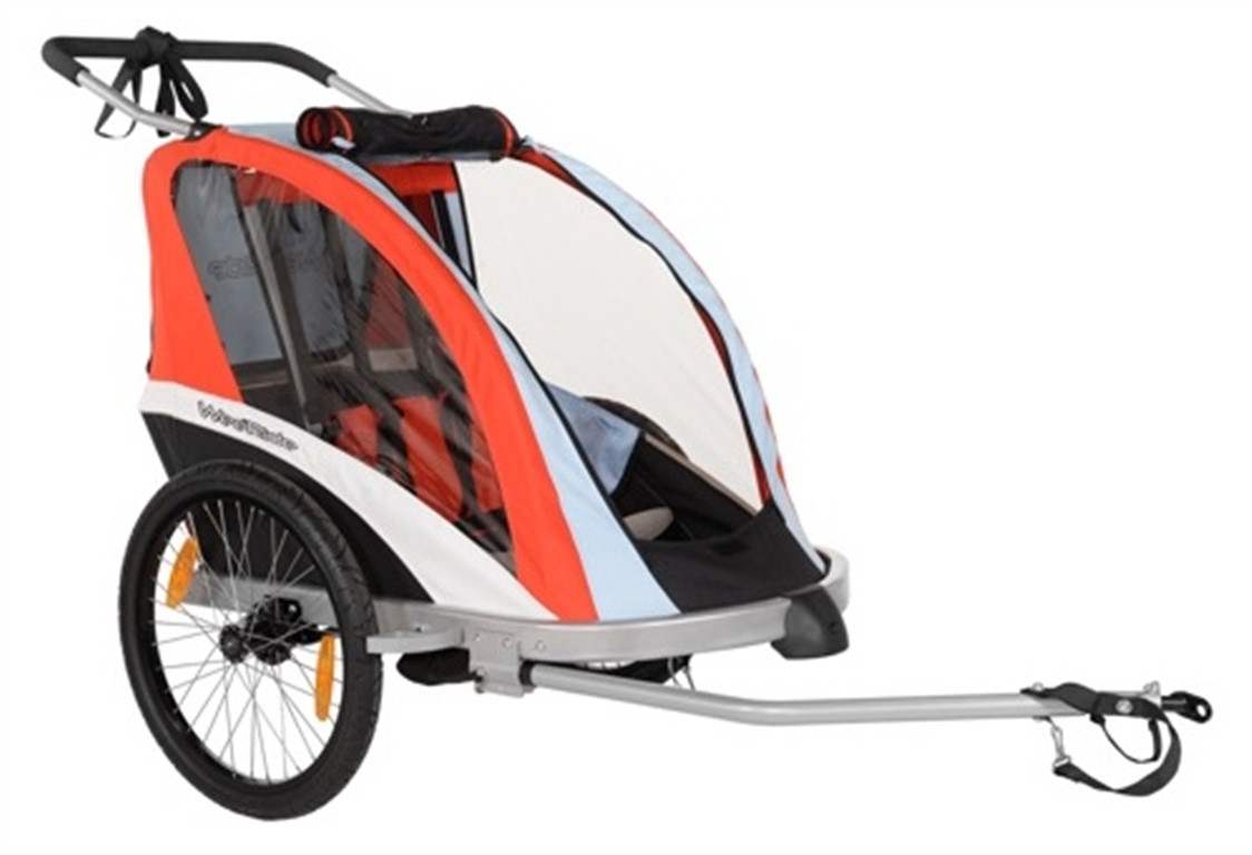 WeeRide Przyczepka Buggy Go 3w1 biały-czarny-czerwony / Typ: dla 2 dzieci