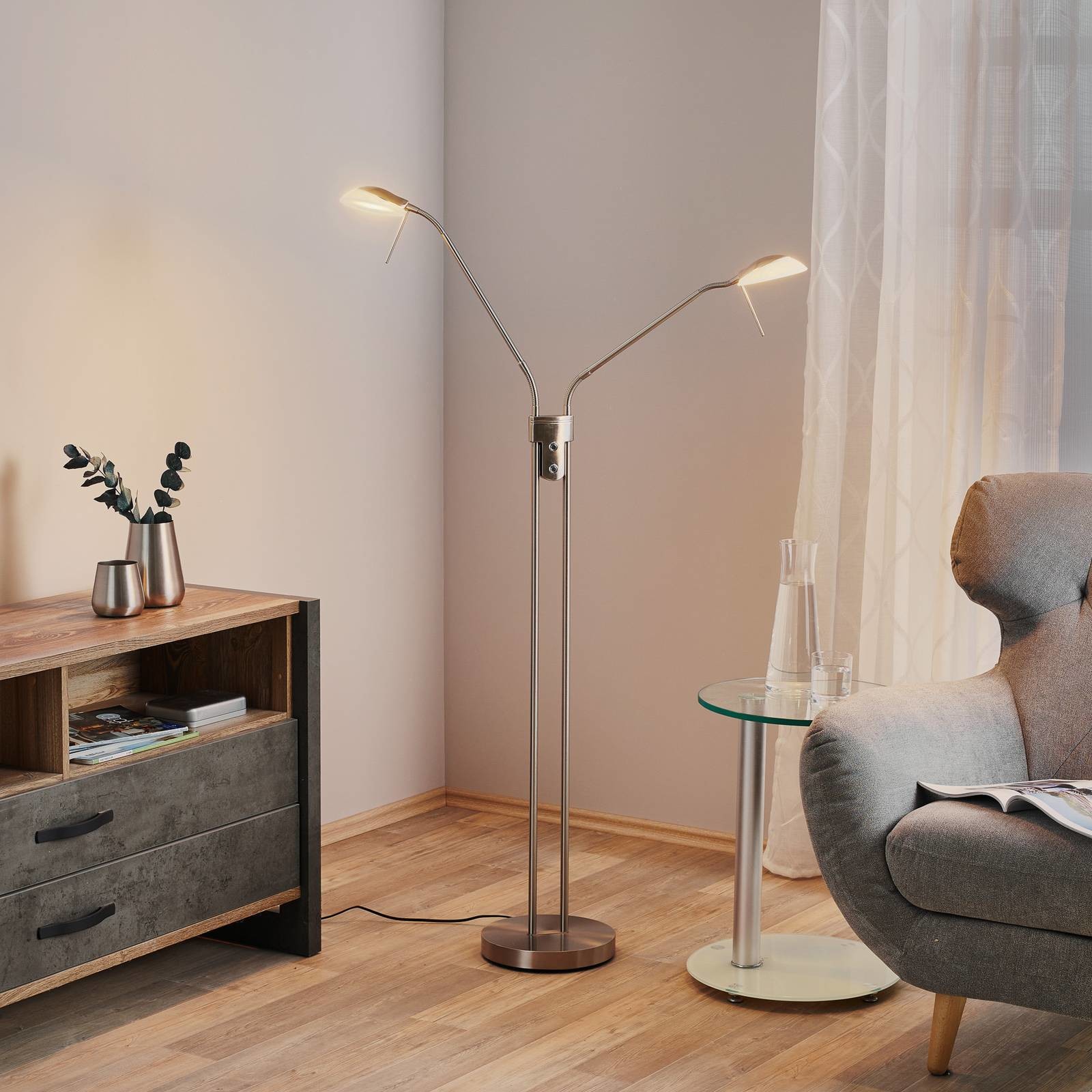Fischer&Honsel HONSEL GMBH Lampa stojąca LED Pool TW, 2-punktowa, nikiel