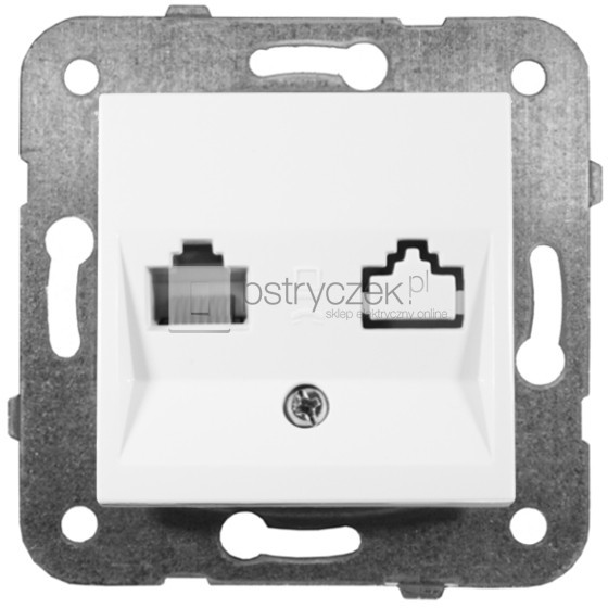 Viko by Panasonic Gniazdo komputerowe 1x RJ45 kat.6 - Karre Biały 90963678
