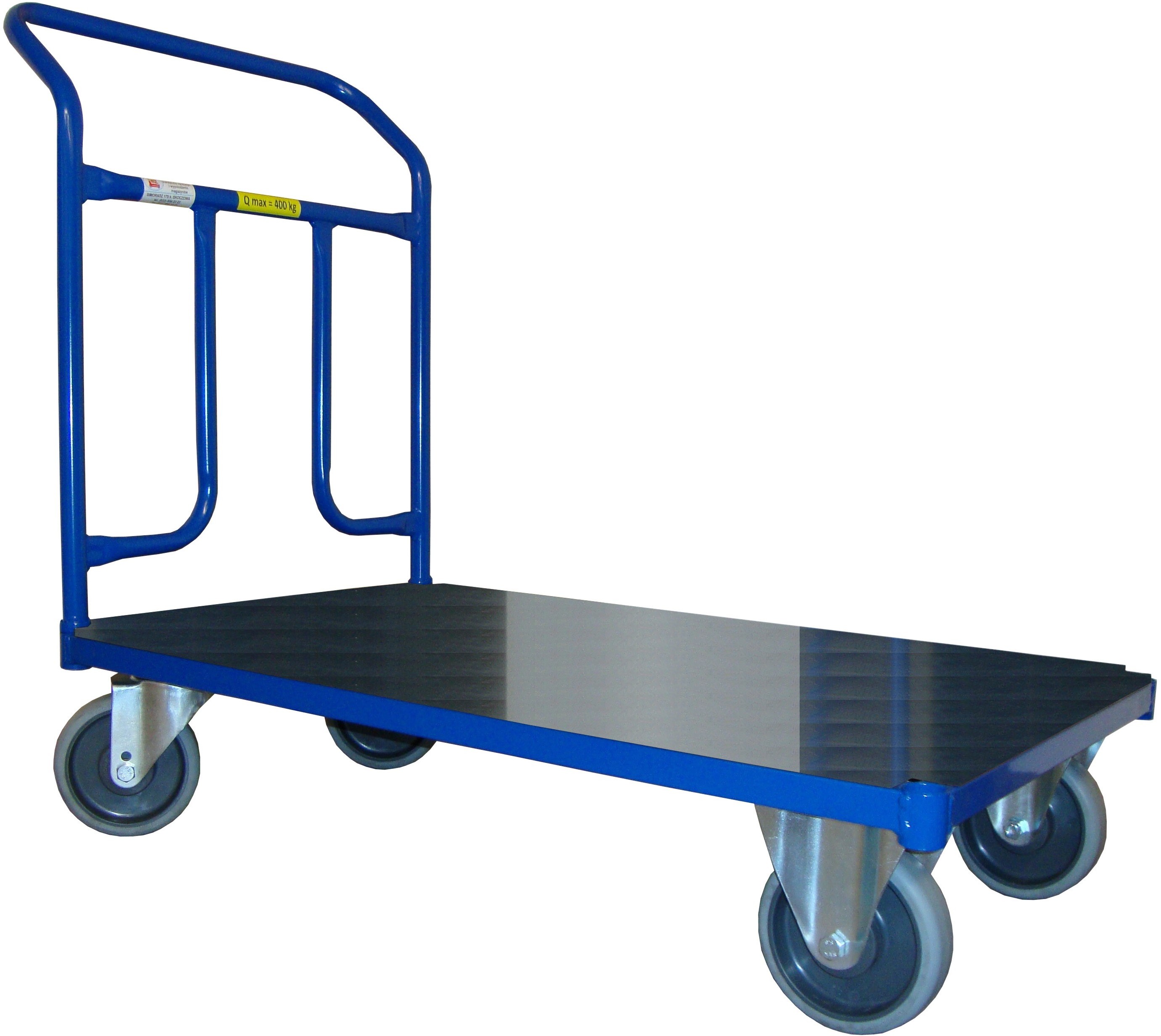 WIZ Wózek Platformowy Magazynowy, Poręcz Przykręcana, 300 Kg 1200X700 Mm