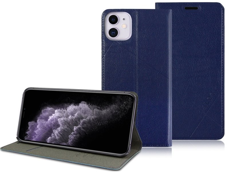 Alogy Etui portfel wallet do Apple iPhone 11 Granatowe 8192X3
