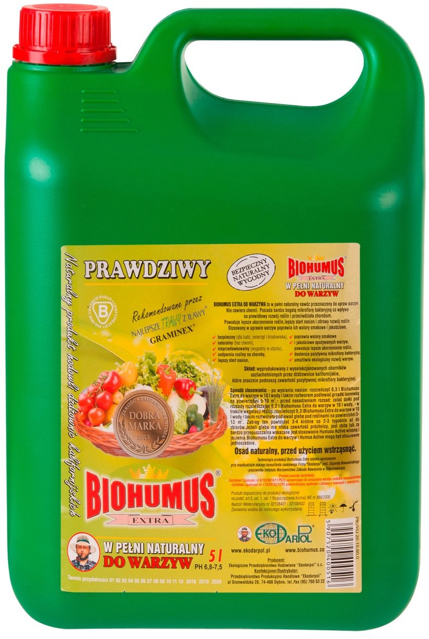 Ekodarpol Nawóz Biohumus Extra do warzyw 5 l