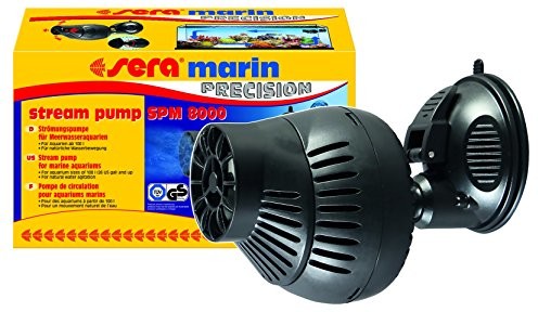 Sera sera 31112 marin Stream Pump SPM 8000 na działanie wody morskiej lub słonej wodzie (Qmax: 8000 L/H hmax: 1,50 m w przypadku o mocy 28 W, z wtyczką EU i 1,4 m przewód zasilający) 31112