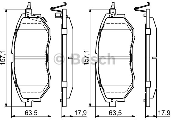 Bosch Zestaw klocków hamulcowych, hamulce tarczowe 0 986 494 679