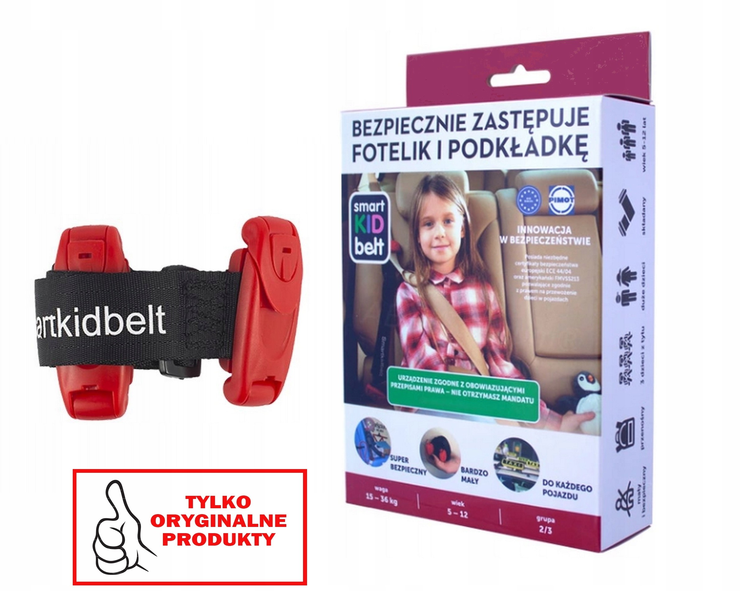 Smart Kid Belt pas zastępuje fotelik samochodowy