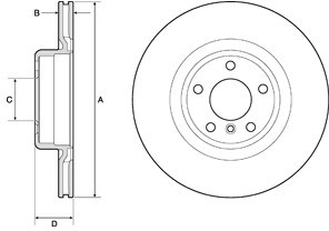 Delphi Tarcza hamulcowa BG4755C