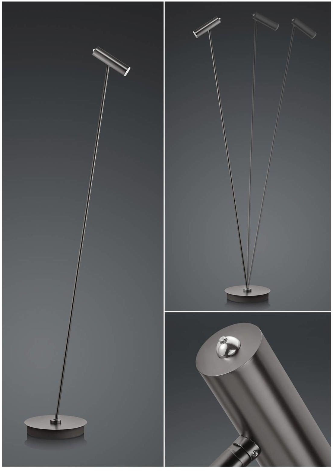 B-Leuchten Tom lampa stojąca LED, brązowa