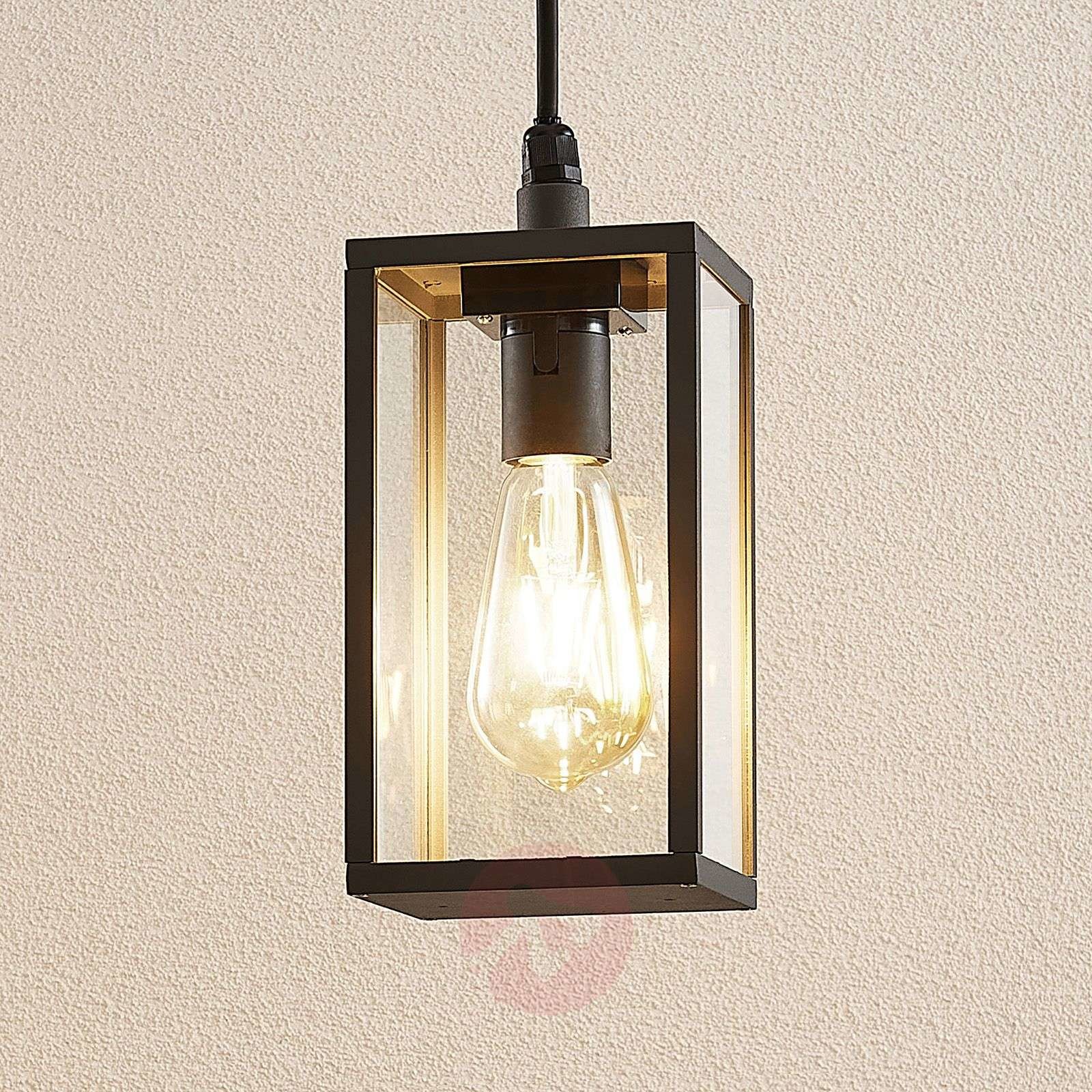 Lindby Lindby Filimon lampa wisząca zewnętrzna szara E27