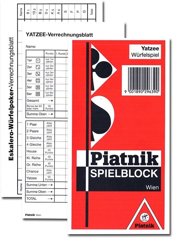 Piatnik Bloczki do zapisu, do gry w kości P.2963