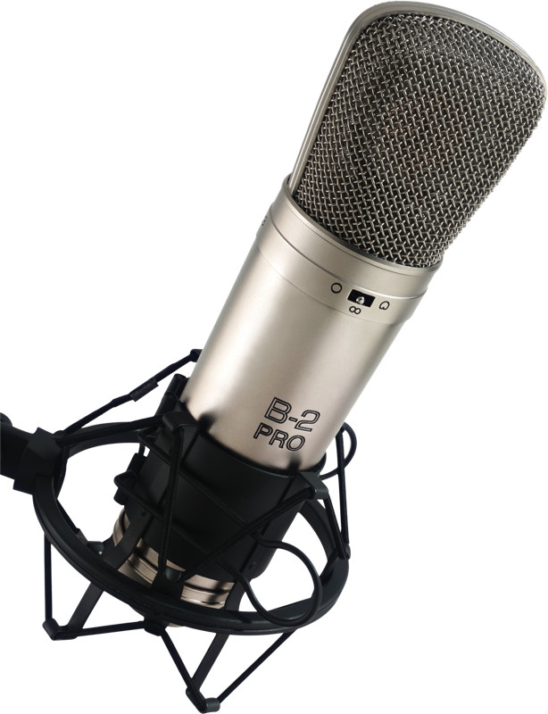 Behringer B-2 PRO - Studyjny wielkomembranowy mikrofon pojemnościowy z podwójną membraną napylaną złotem.