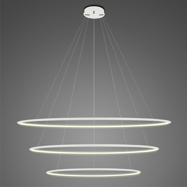 Altavola Design Lampa wisząca Ledowe Okręgi No.3 120 cm in 3k biała LA075/P_120_in_3k_white