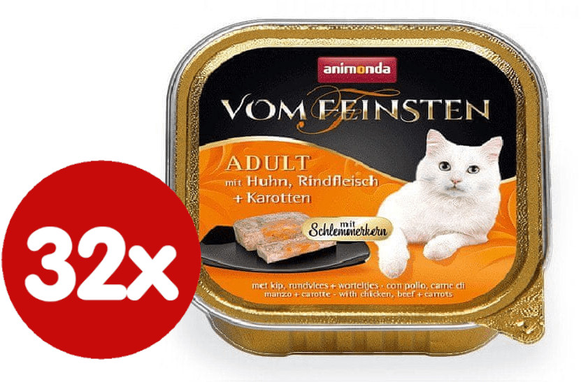 Animonda V.Feinsten CORE kurczak wołowina + marchew dla kotów 32x100 g