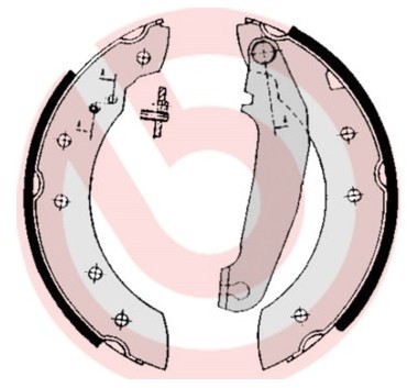 BREMBO Zestaw szczęk hamulcowych S 86 502