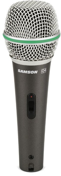 Samson Q4 - mikrofon dynamiczny z wyłącznikiem, super kardioida, kabel XLR , pokrowiec w komplecie