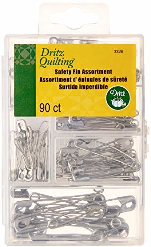 Dritz Quilting Dritz 3328 agrafki, różne rozmiary, z pudełkiem do przechowywania