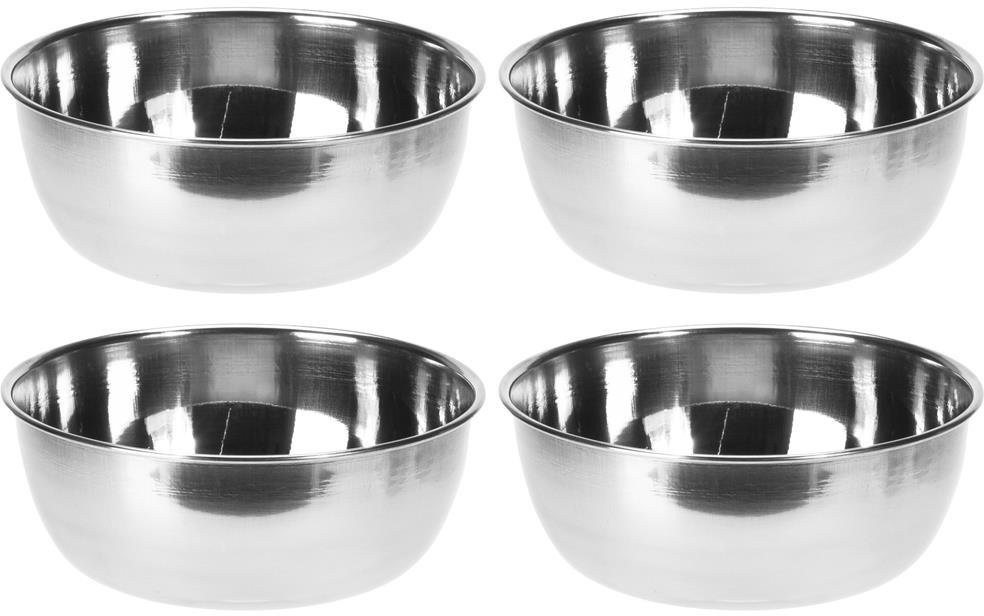 Excellent Houseware Miska miseczka dipówka stalowa na sos dip przystawki przekąski 11 cm 270 ml zestaw komplet 4 sztuki 139021