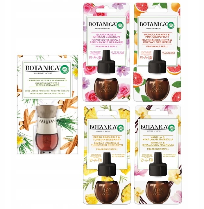 Air Wick Botanica by Electric Zestaw Wetiwer 5szt