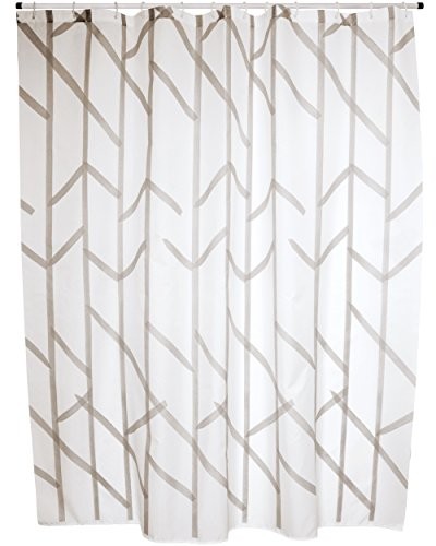 MSV zasłona prysznicowa Premium drzewo z poliestru 180 x 200 cm, szara, 30 x 20 x 15 cm 143153