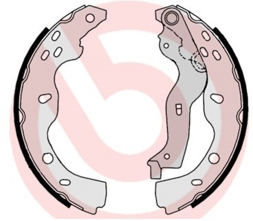 BREMBO Zestaw szczęk hamulcowych S 23 532