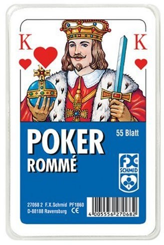 Ravensburger 27068  Poker, francuski styl obrazu  etui na 55 arkuszy, glasklaes