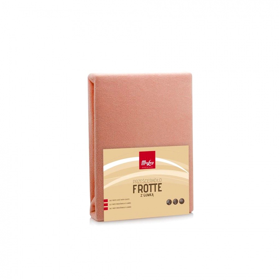 Fl1 PRZEŚCIERADŁO FROTTE Z GUMKĄ 220x200CM MORELA 80A-PRZ-F220MO