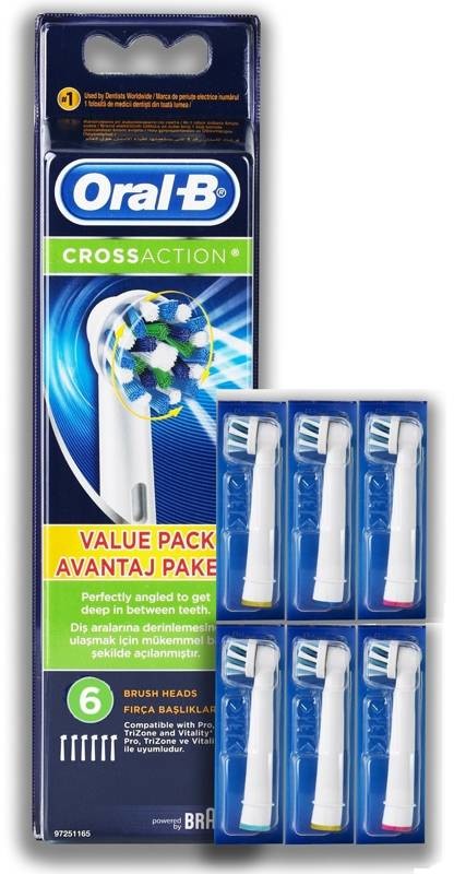 ORAL-B Końcówki EB50-6 Cross Action 6 sztuk KONORAEB50-4