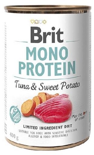 Brit MONO PROTEIN TUNA & SWEET POTATO 5x400G + 400G 104-1000555+1