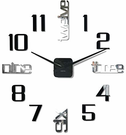 FLEXISTYLE Nowoczesny duży zegar ścienny 