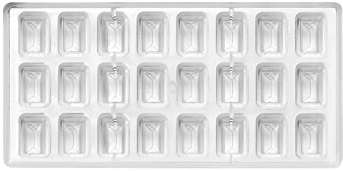 Ibili 799404 forma do pieczenia doniczka na kwiaty conico na pralinki prostokątne poliwęglanowe Przezroczyste 30 x 14 x 2 cm 799404