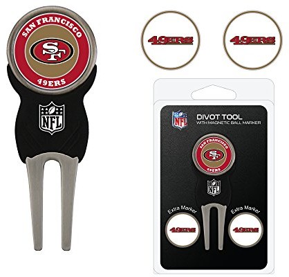 Team Golf NFL zestaw markerów do gry w golfa z 3 końcówkami do piłek, markery do demontażu, wielokolorowa, w rozmiarze uniwersalnym