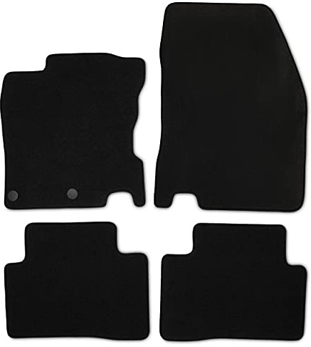Safe Travel Safe Travel Premium dywaniki samochodowe z klipsami mocującymi, czarne z czarną krawędzią, idealne dopasowanie do Nissan Qashqai J11E (od 2014), zestaw 4-częściowy AMZ/PARMA/LHD/3753