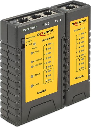 Delock Tester RJ45/RJ12 LED 86407