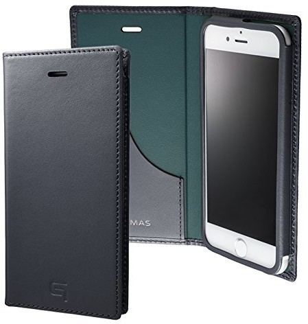 GRAMAS gramas glc626nv Echt Leder Flip-telefon iPhone 8/7, niebieski morski GLC626NV