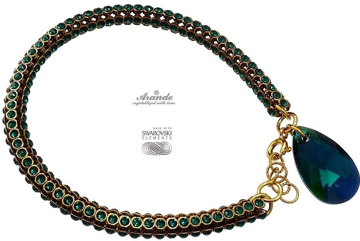 Swarovski Arande Bransoletka EMERALD GOLD CRYSTALLIZED 4399728102