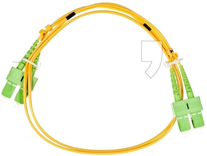 A-LAN Alantec Kabel Patch cord SM SC/APC Duplex ALANTEC FOC-SCASCA-9SMD-1, 9/125, 1 m
