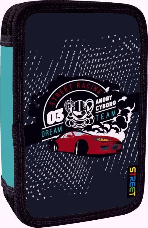 Eurocom Piórnik dwusuwakowy z wyposażeniem Car Racing Street