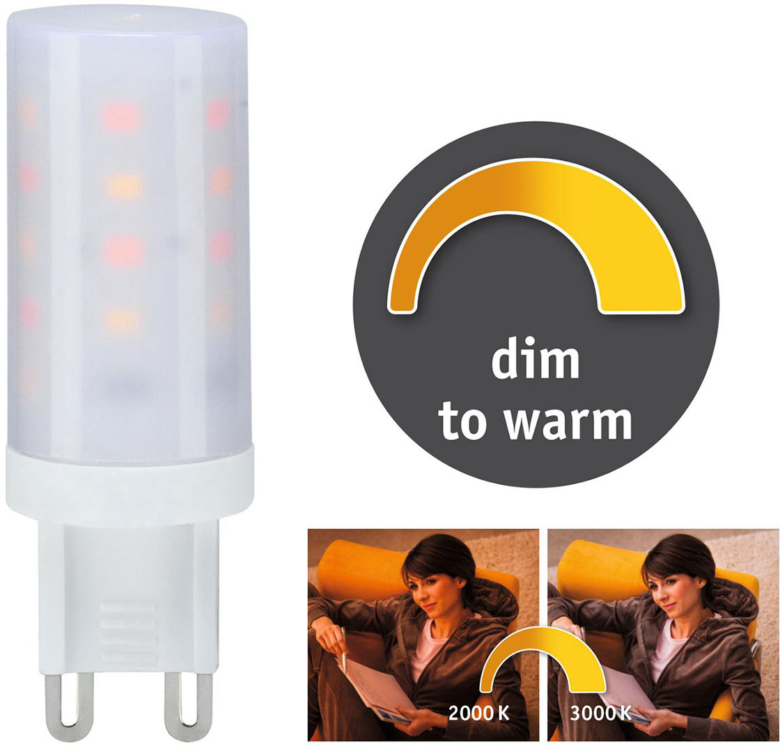 Paulmann żarówka sztyft G9 4W 3 000 K dim-to-warm