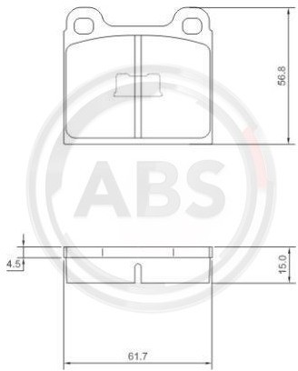 A.B.S. Klocki hamulcowe - komplet 36088