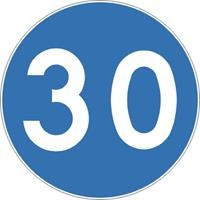 Znak drogowy nakazu C-14 Prędkość minimalna