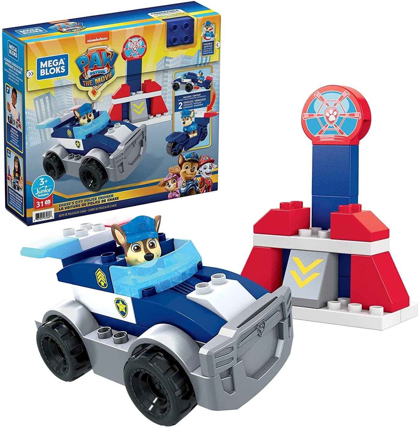 Fisher Price Mega Bloks Psi Patrol Zestaw Radiowóz Chase'a GYJ00 GYJ00