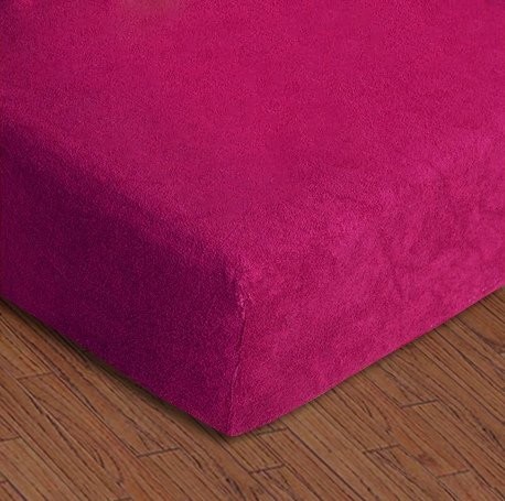 Darymex Prześcieradło z gumką, frotte, bordowe, 170/180x200 cm