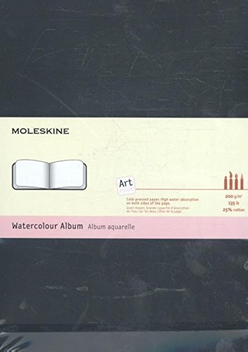Moleskine notes do malowania akwarelami, w twardej oprawie, rozmiar Pocket, kolor czarny A4 BF833