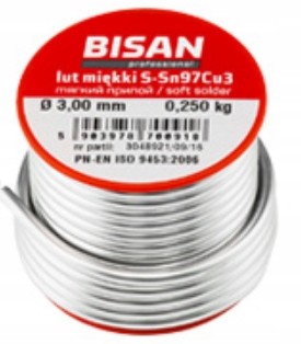 Spoiwo Lutownicze Cyna Z Topnikiem 3mm 250g 1szt