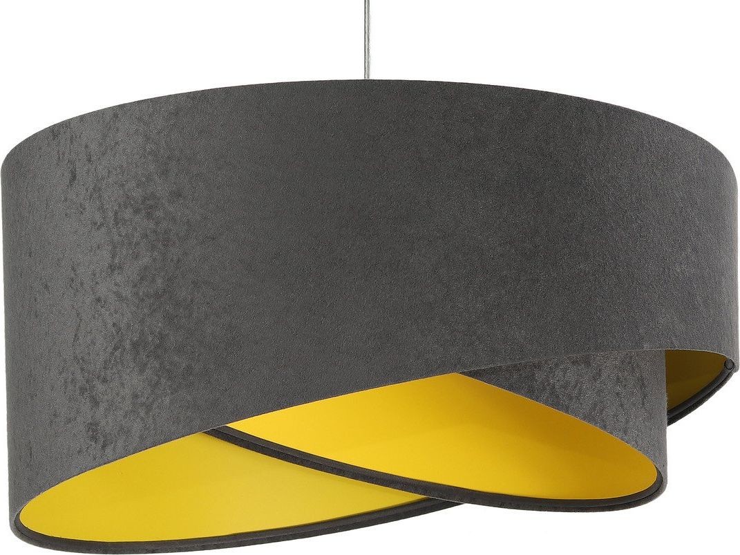 Koncept BPS Lampa wisząca BPS Lampa wisząca GEMSTONE GRAY grafitowa/żółta