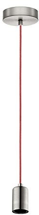 Eglo Lampa wisząca 1 żarówkę E27 Niklowo-matowa Pink yorth 32526